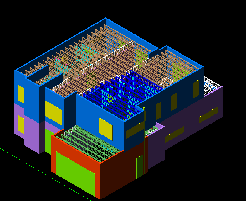  Two-storey residential LGSF custom single-family building in Florida, USA.